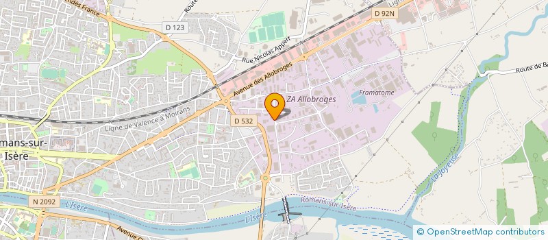 localisation de l'entreprise L'AILE D'ACIER  ROMANS-SUR-ISERE