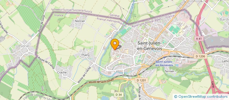 localisation de l'entreprise L'AIRE 7401  SAINT-JULIEN-EN-GENEVOIS