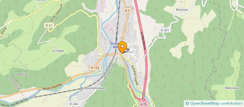 localisation de l'entreprise L' ALAGNON à MASSIAC