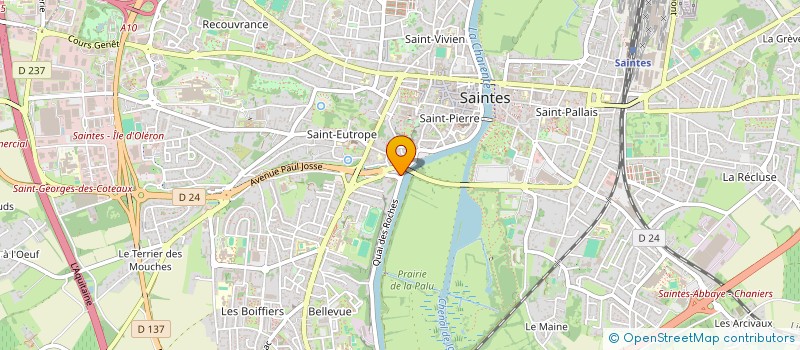 localisation de l'entreprise L'ALAMBIC  SAINTES