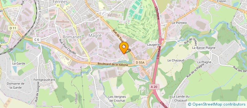 localisation de l'entreprise L'ALBALA DIGEO à LIMOGES