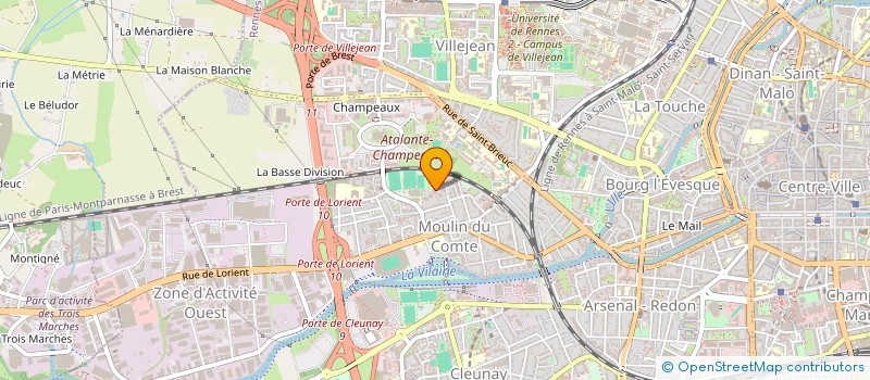 localisation de l'entreprise L'ALBATROS THEATRE  RENNES