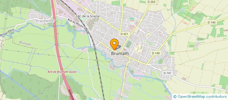 localisation de l'entreprise L'ALESIA  BRUMATH