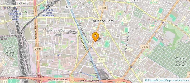 localisation de l'entreprise L'ALIM AUBER à AUBERVILLIERS
