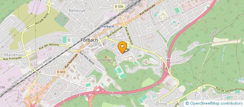 localisation de l'entreprise L'ALIMENTAIRE DU CENTRE VILLE à FORBACH