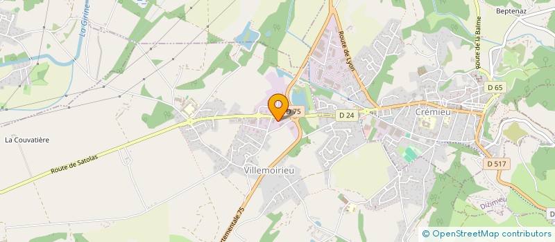 localisation de l'entreprise L'ALINEA  VILLEMOIRIEU