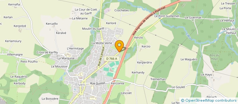 localisation de l'entreprise L'ALLEE CHAMPS  ELVEN