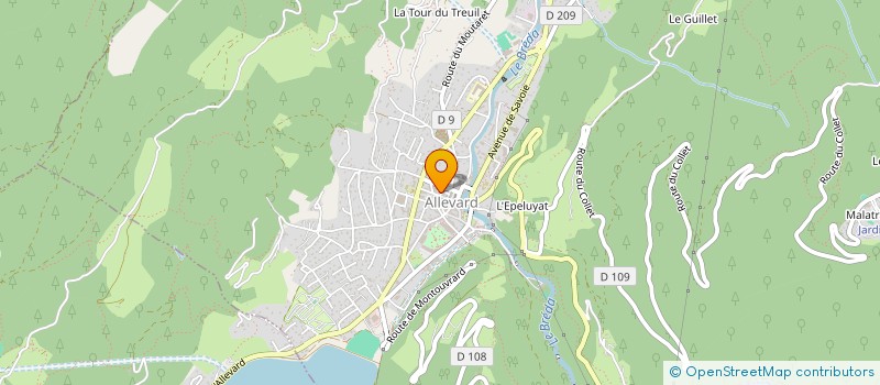 localisation de l'entreprise L'ALLEVARDIERE à ALLEVARD