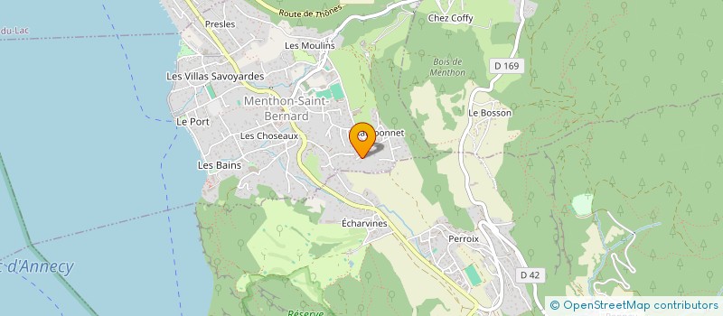 localisation de l'entreprise L'ALLIANCE DES OPPOSANTS A LA CHASSE  MENTHON-SAINT-BERNARD