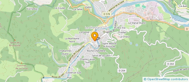 localisation de l'entreprise L'ALPHA BAR à LE CHEYLARD