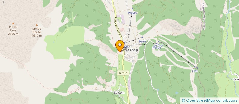 localisation de l'entreprise L'ALPIN CHEZ LUI - LES JOUETS DU QUEYRAS   ARVIEUX