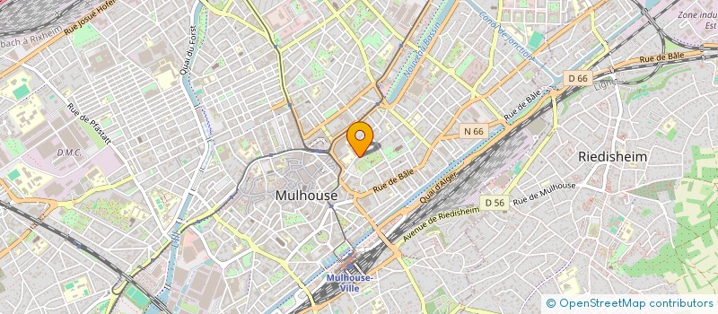 localisation de l'entreprise L'ALSACE EN POCHE  MULHOUSE