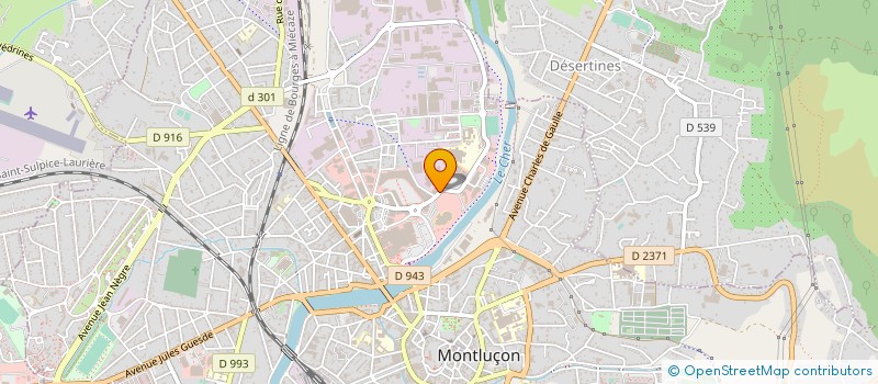 localisation de l'entreprise L'ALUMINIUM MOULE à MONTLUCON