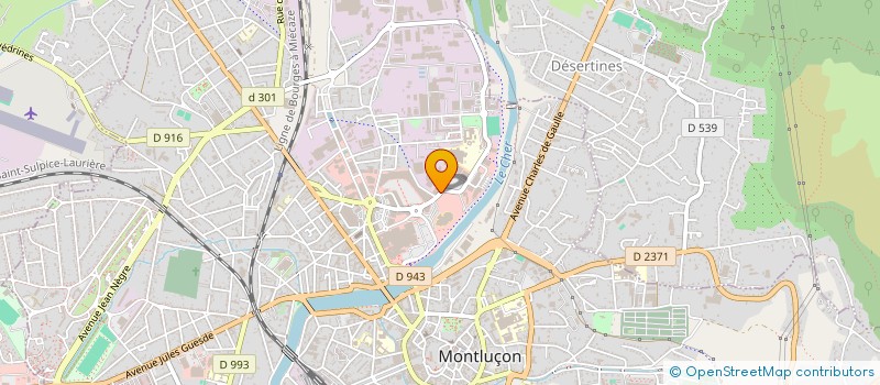 localisation de l'entreprise L'ALUMINIUM MOULE  MONTLUCON