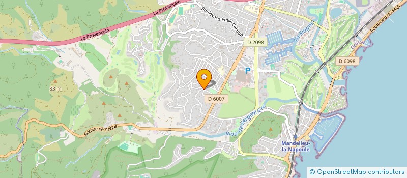 localisation de l'entreprise L'AMANDE DOUCE, L'INSTANT BIEN-ETRE à MANDELIEU-LA-NAPOULE
