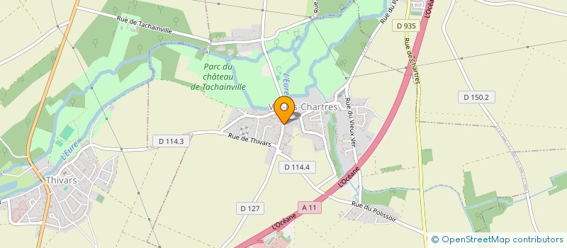 localisation de l'entreprise L'AMANDINE à VER-LES-CHARTRES