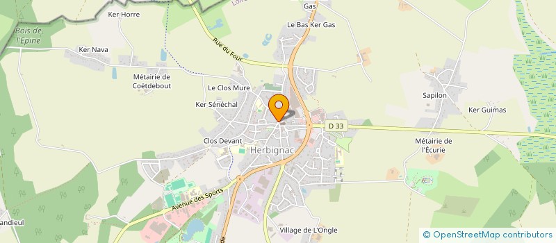 localisation de l'entreprise L'AMANDINE II  HERBIGNAC