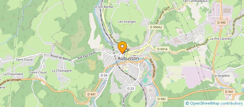 localisation de l'entreprise L'AMATRICE à AUBUSSON