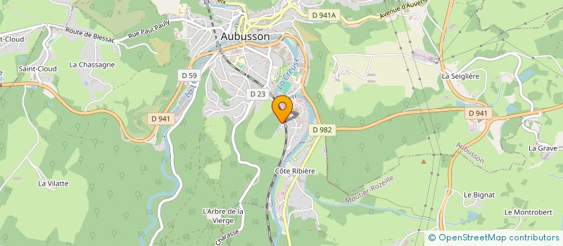 localisation de l'entreprise L'AMAZONE à AUBUSSON