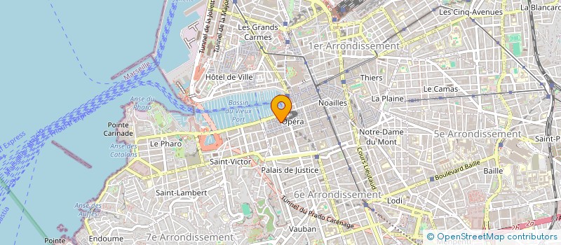 localisation de l'entreprise L'AMBASSADE - GALERIE ARTISTIQUE & CULINAIRE  MARSEILLE