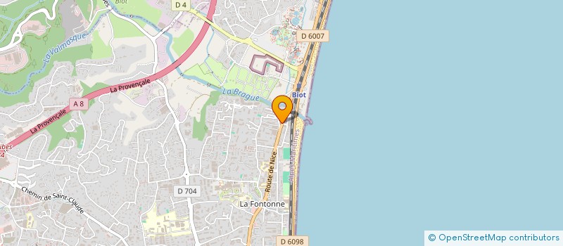 localisation de l'entreprise L'AMBRE à ANTIBES