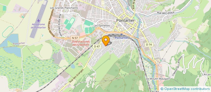 localisation de l'entreprise L'AMBREVETTA  PONTARLIER