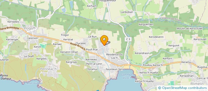 localisation de l'entreprise L'AMER D'IROISE  PLOGOFF