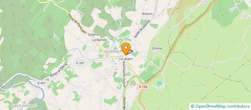 localisation de l'entreprise L'AMI ROCHE  LABLACHERE