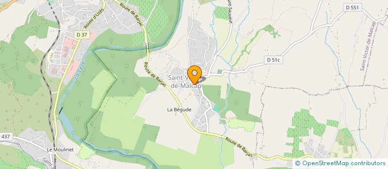 localisation de l'entreprise L' AMICALE  SAINT-VICTOR-DE-MALCAP