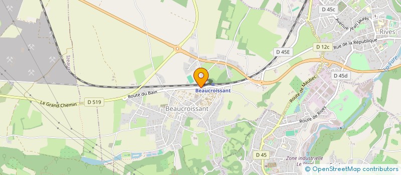 localisation de l'entreprise L'AMICALE BOULES LOISIRS BEAUCROISSANT  BEAUCROISSANT