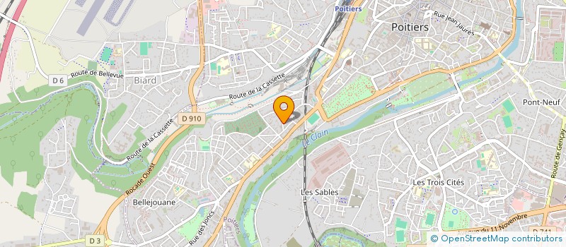 localisation de l'entreprise L'AMICALE BRASSICOLE DE CHILVERT à POITIERS
