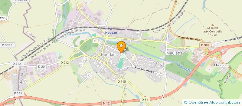 localisation de l'entreprise L'AMICALE DE F.M.  HOUDAN