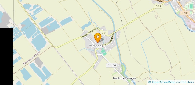 localisation de l'entreprise L'AMICALE DE L'ETANG DES PEUPLIERS  VARANGES