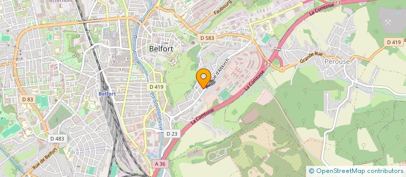 localisation de l'entreprise L'AMICALE DE LA 9 COMPAGNIE  BELFORT