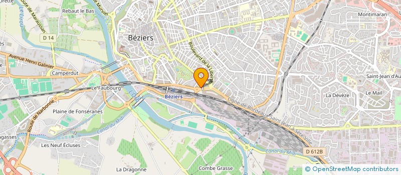 localisation de l'entreprise L AMICALE DES ALGERIENS DE BEZIERS ET DE SON AGGLOMERATION  BEZIERS
