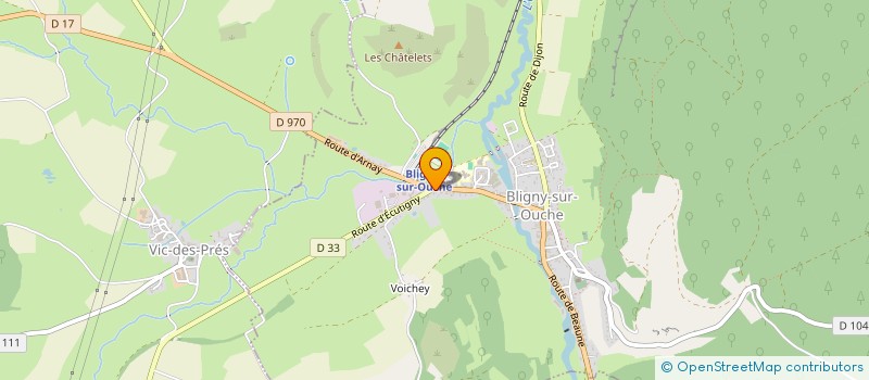 localisation de l'entreprise L'AMICALE DES BOULES DE L'OUCHE  BLIGNY-SUR-OUCHE