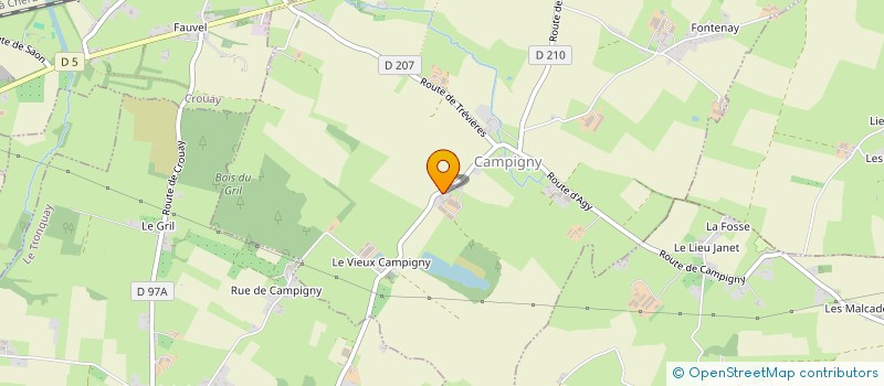 localisation de l'entreprise L'AMICALE DES CHASSEURS DE CAMPIGNY  CAMPIGNY