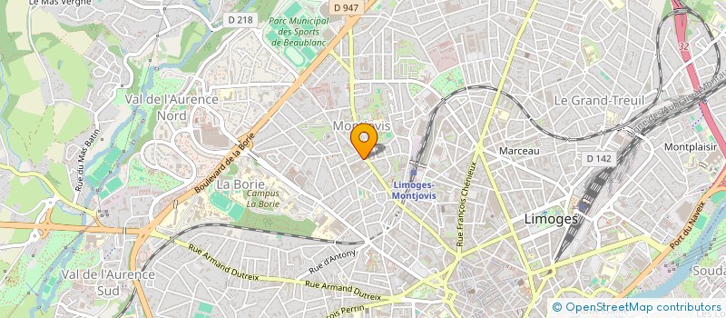 localisation de l'entreprise L'AMICALE DES CHASSEURS DE TAUZAC- A.D.C.D.T. à LIMOGES