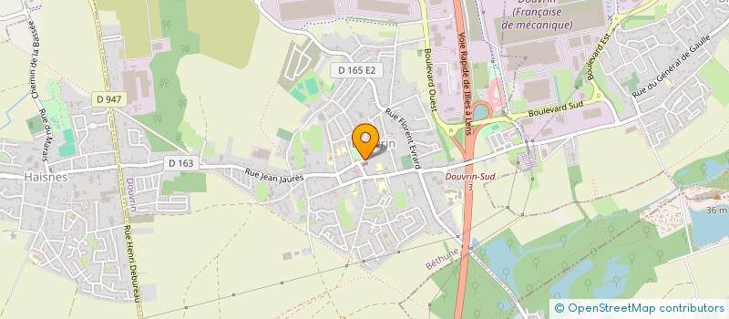 localisation de l'entreprise L'AMICALE DES CHASSEURS DOUVRINOIS  DOUVRIN