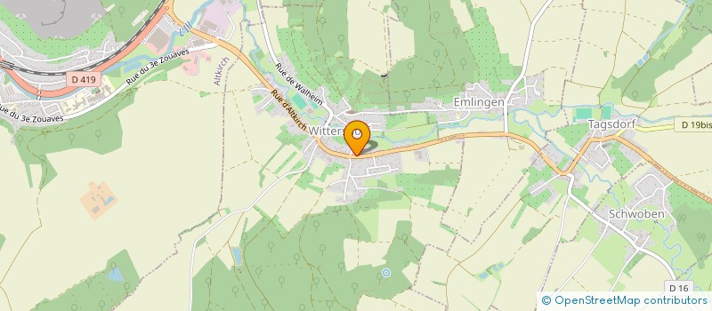 localisation de l'entreprise L'AMICALE DES DONNEURS DE SANG BENEVOLES DE BERENTZWILLER à BERENTZWILLER