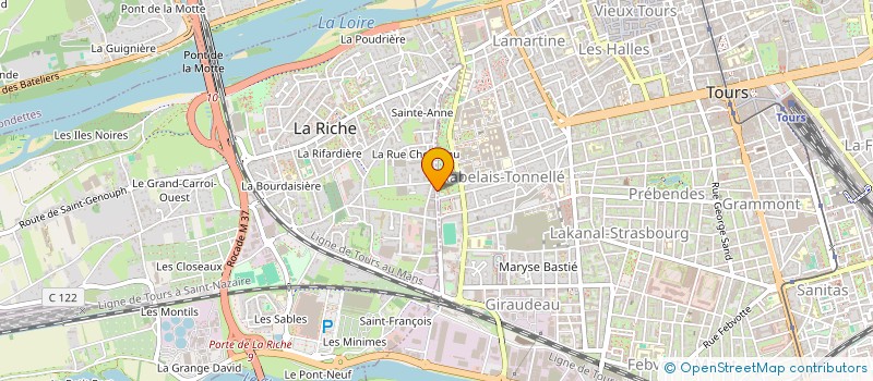 localisation de l'entreprise L AMICALE DES PETITS JARDINIERS RABELAIS-GIRAUDEAU  LA RICHE