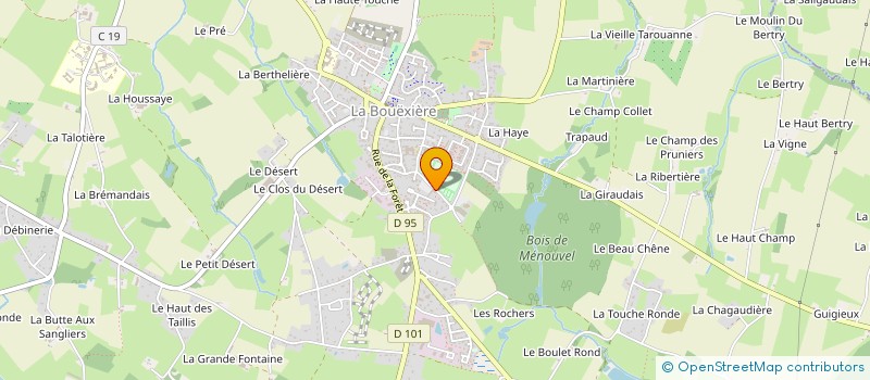 localisation de l'entreprise L'AMICALE DES SAPEURS POMPIERS VOLONTAIRES DE LA BOUEXIERE  LA BOUEXIERE