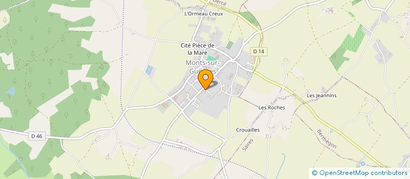 localisation de l'entreprise L'AMICALE DU PANGOLIN  MONTS-SUR-GUESNES