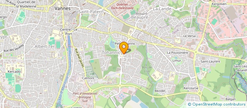 localisation de l'entreprise L'AMICALE LAIQUE DE L'ECOLE DE TOHANNIC à VANNES