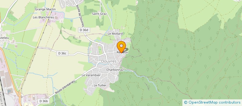 localisation de l'entreprise L'AMICALE LAIQUE DES INTEGRATEURS RHONE ALPINS DE BELOTE CONTREE CLUB  DOUVRES