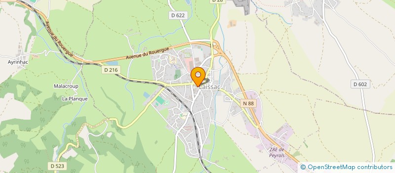 localisation de l'entreprise L'AMIKDO  LAISSAC-SEVERAC L'EGLISE