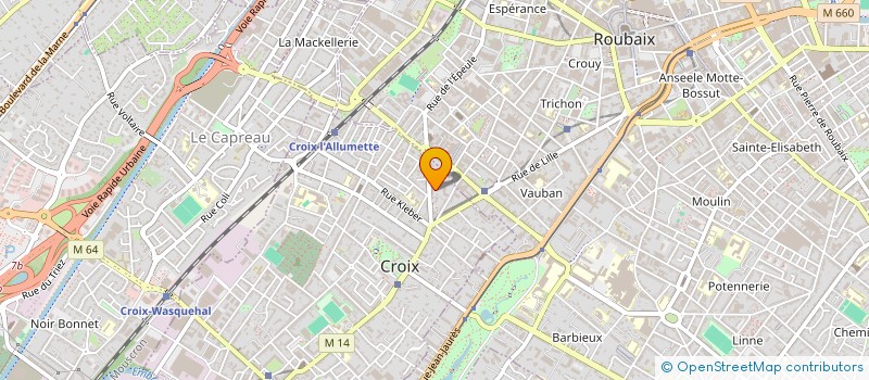 localisation de l'entreprise L'AMIRAL à CROIX