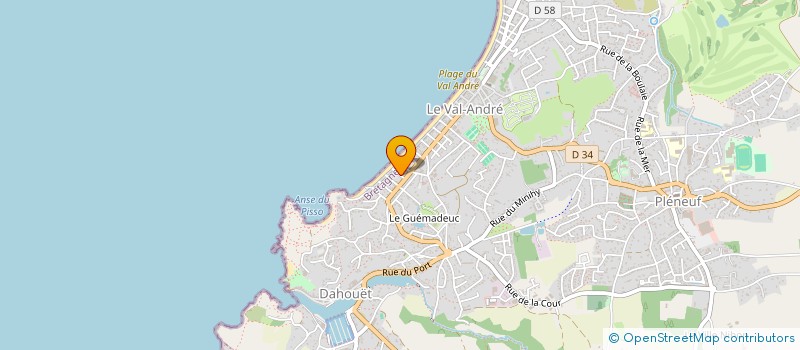 localisation de l'entreprise L'AMIRAL  PLENEUF-VAL-ANDRE