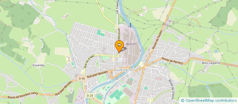 localisation de l'entreprise L'ANCIENNE LAVERIE à GUEUGNON