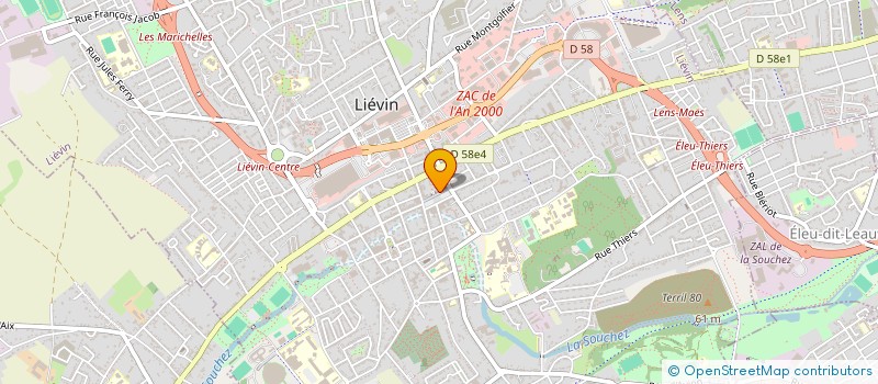 localisation de l'entreprise L'ANCRE BLEUE à LIEVIN